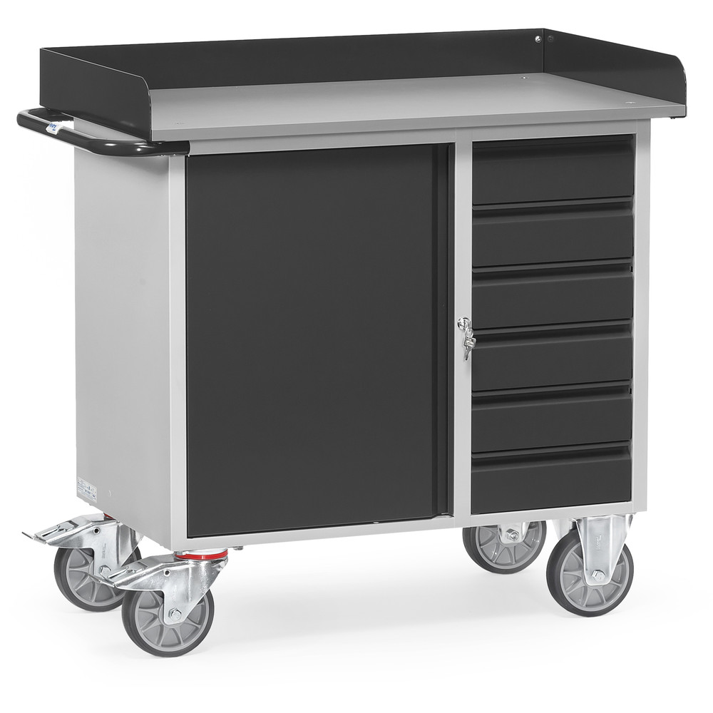 fetra® Carrello da officina di acciaio 12450-7016