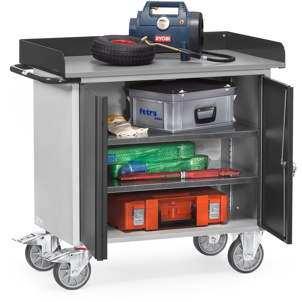fetra® Carrello da officina di acciaio 12456-7016