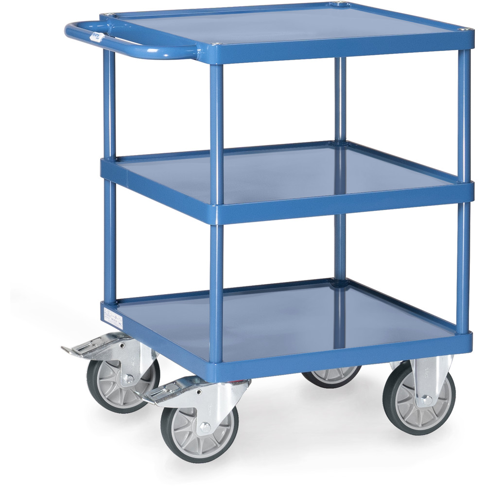 fetra® Carrello con vaschette di acciaio 2416W