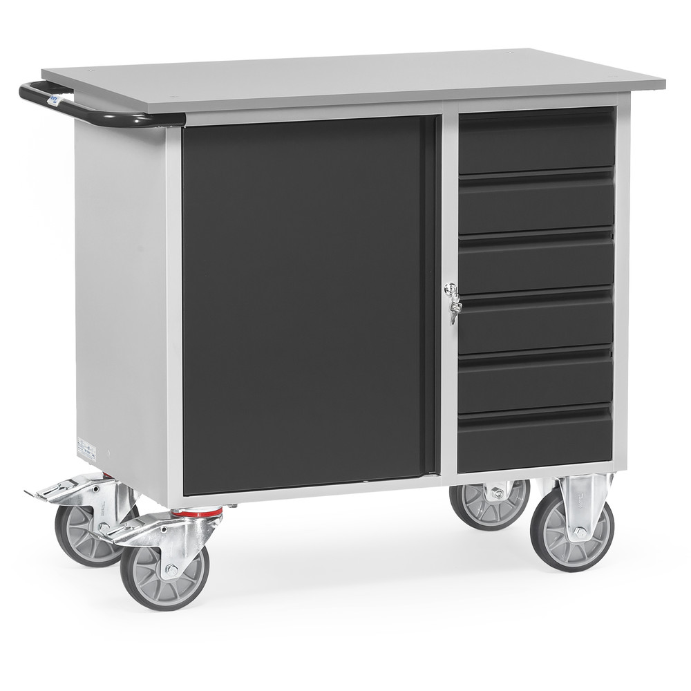 fetra® Carrello da officina di acciaio 2450-7016
