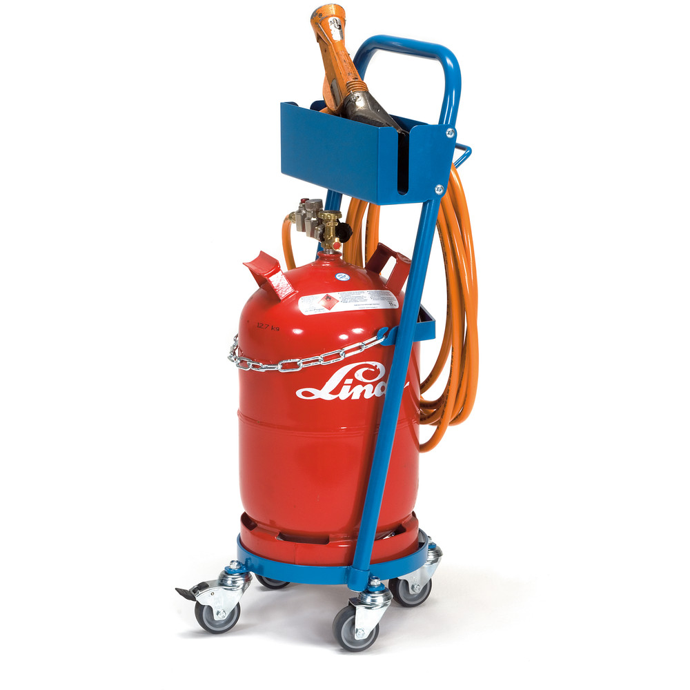 fetra® Carrellino portabombole in acciaio 51300T-S