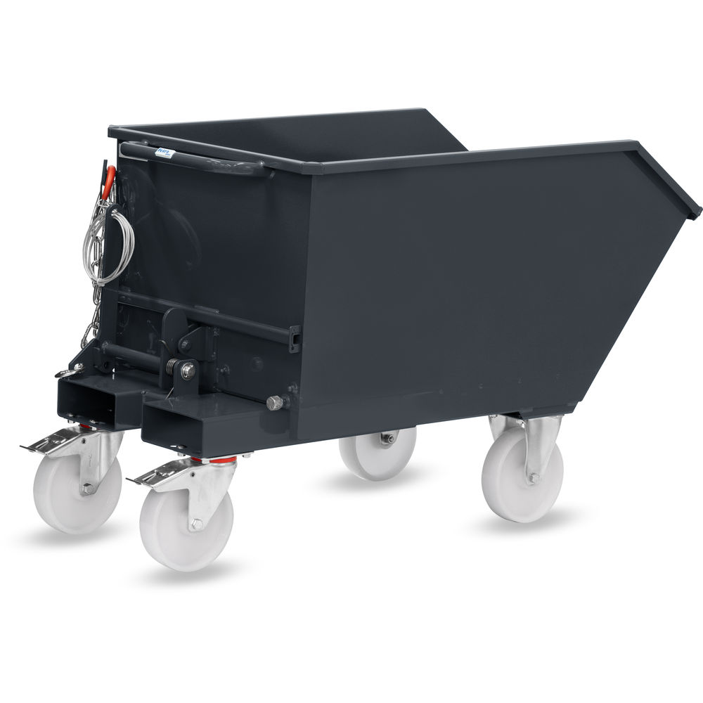 fetra® Contenitore ribaltabile con rulli 6230R-7016