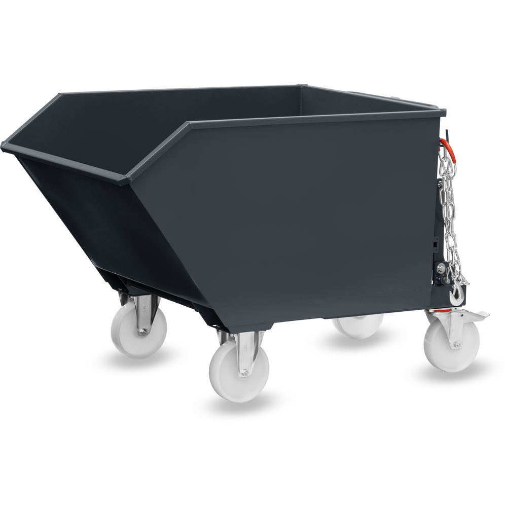 fetra® Contenitore ribaltabile con rulli 6250R-7016