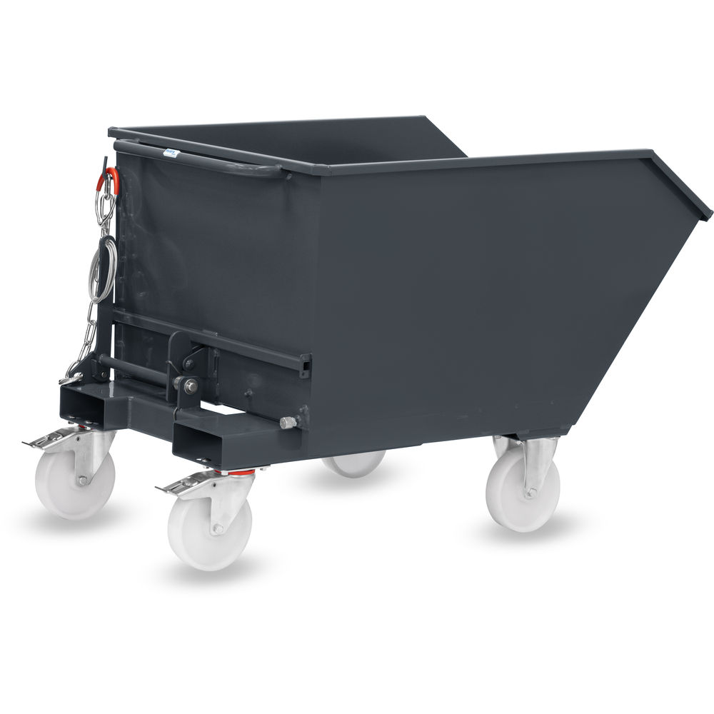 fetra® Contenitore ribaltabile con rulli 6250R-7016