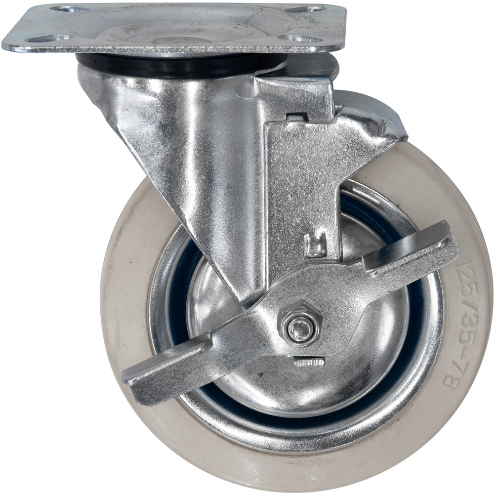 Ruota girevole con freno 71912 per fetra® carrello interamente in acciaio