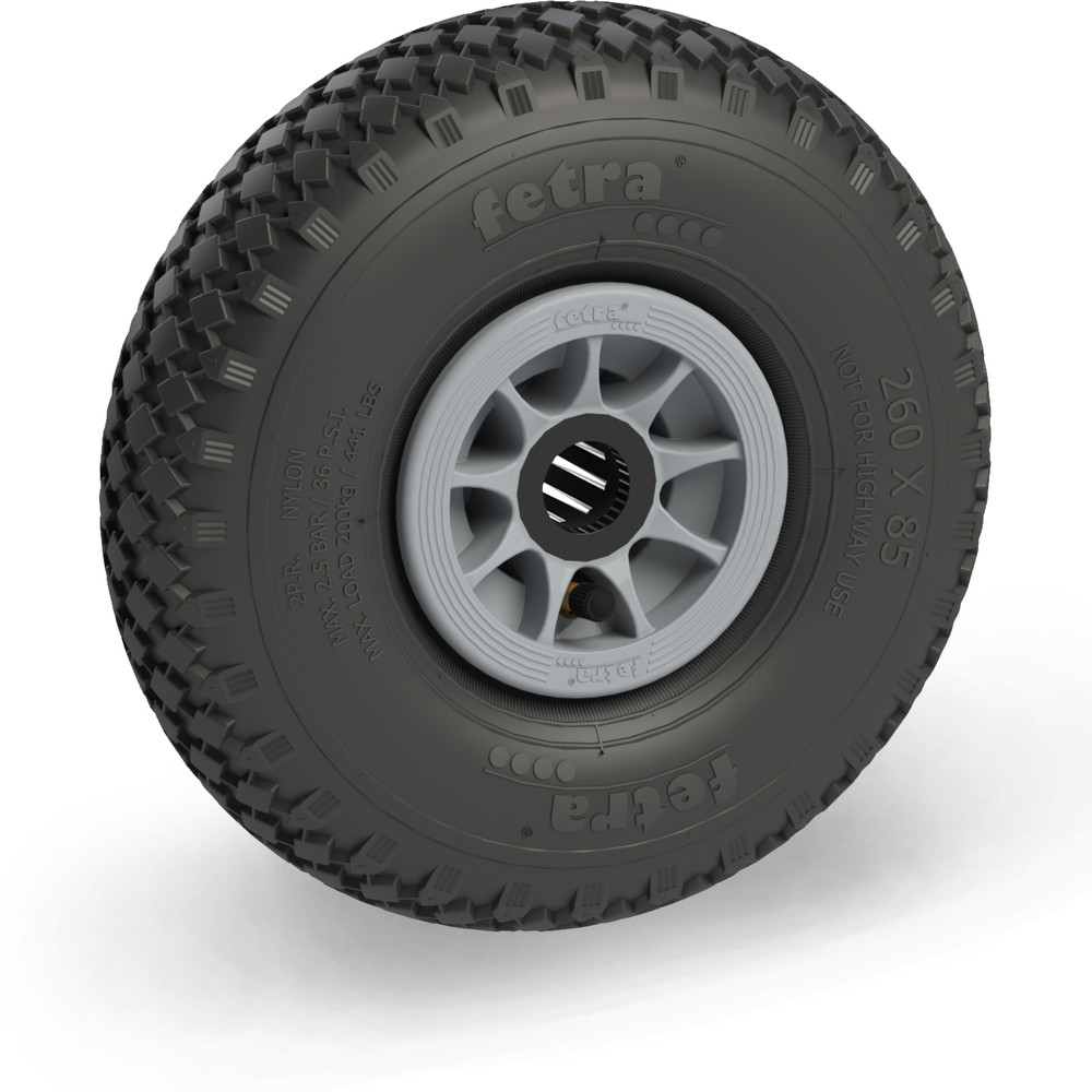 fetra® Ruota pneumatica 72107G - 260 x 85 mm