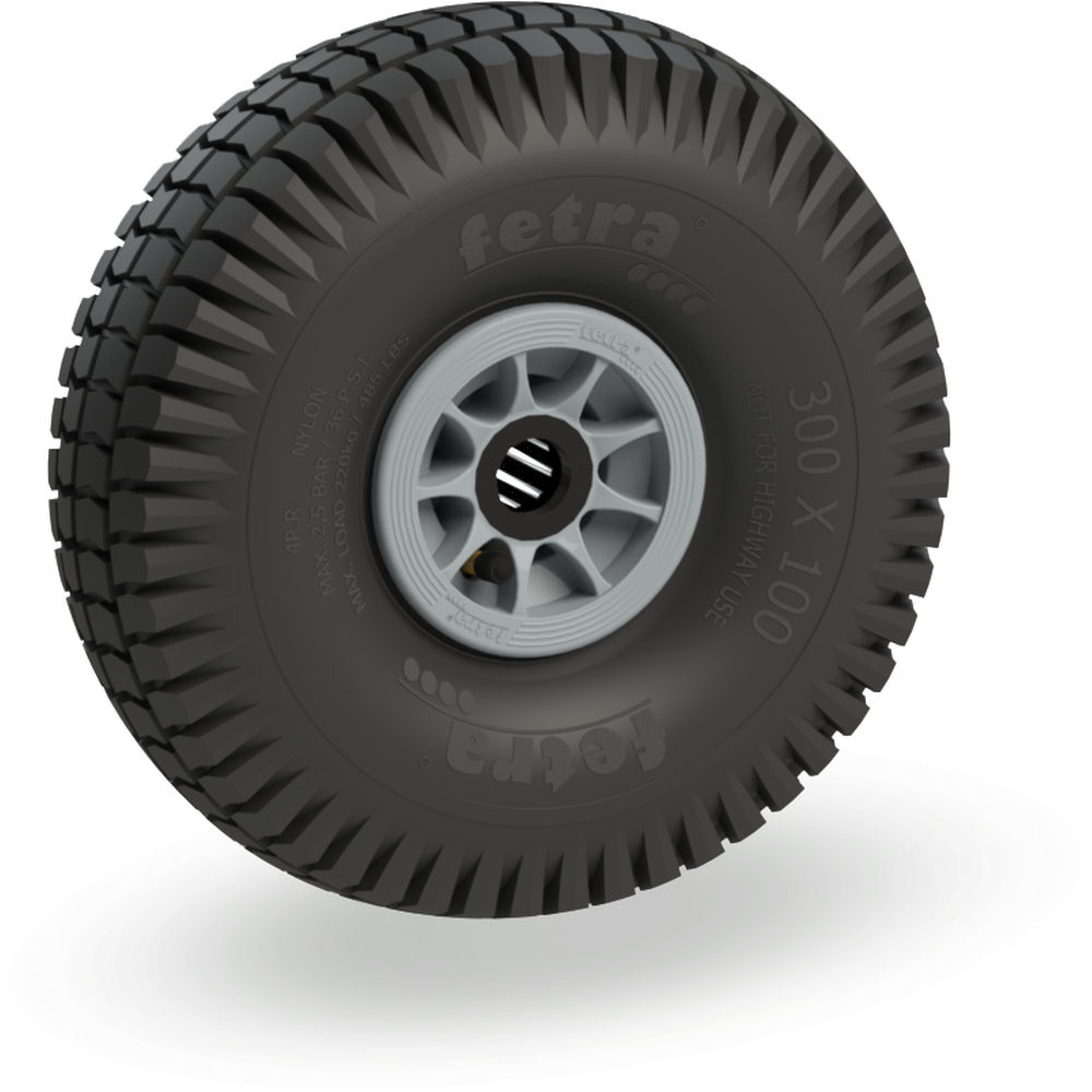 fetra® Ruota pneumatica 72116G - 300 x 100 mm