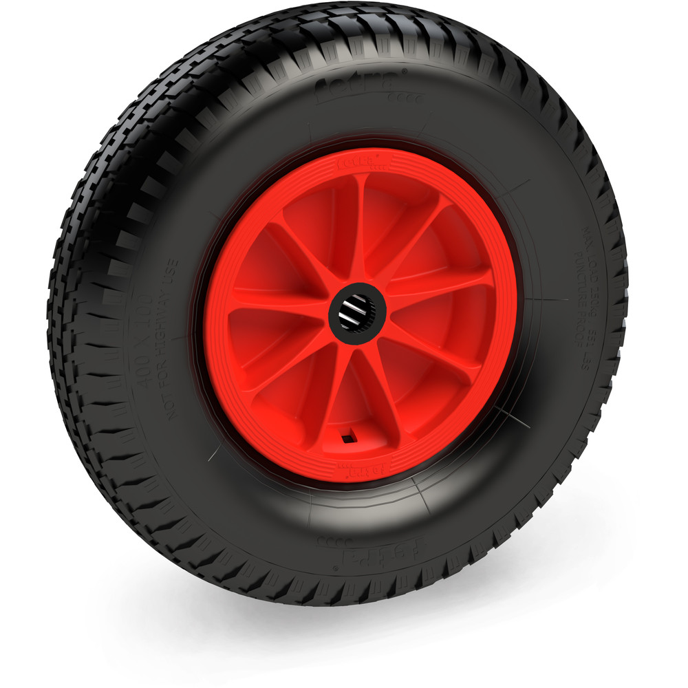 fetra® Ruota in PU 72621R - 400 x 100 mm