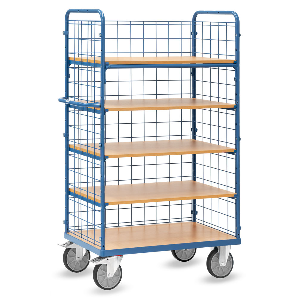 fetra® Carrello a ripiani con rete metallica 8451-1