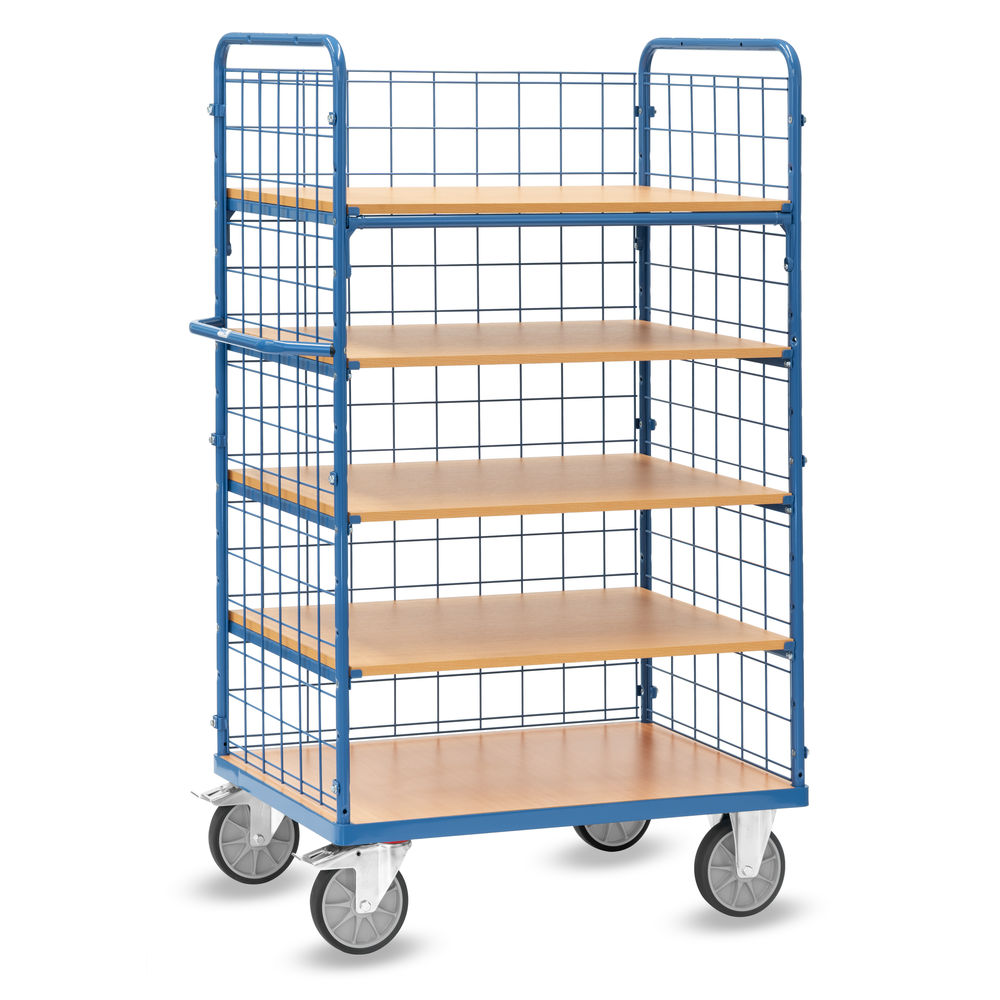 fetra® Carrello a ripiani con rete metallica 8452-1