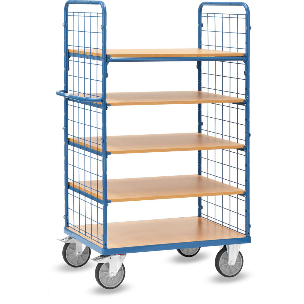 fetra® Carrello a ripiani con rete metallica 8452