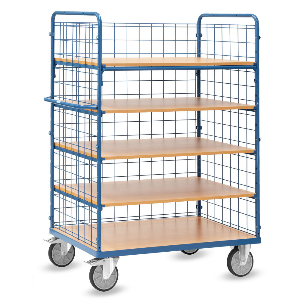 fetra® Carrello a ripiani con rete metallica 8453-1