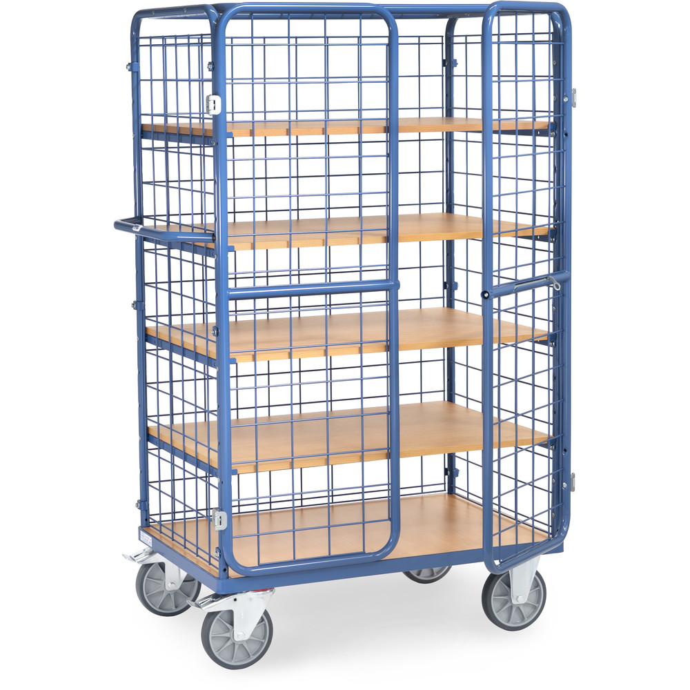 fetra® Carrello a ripiani con ante a battente 8582-3DE