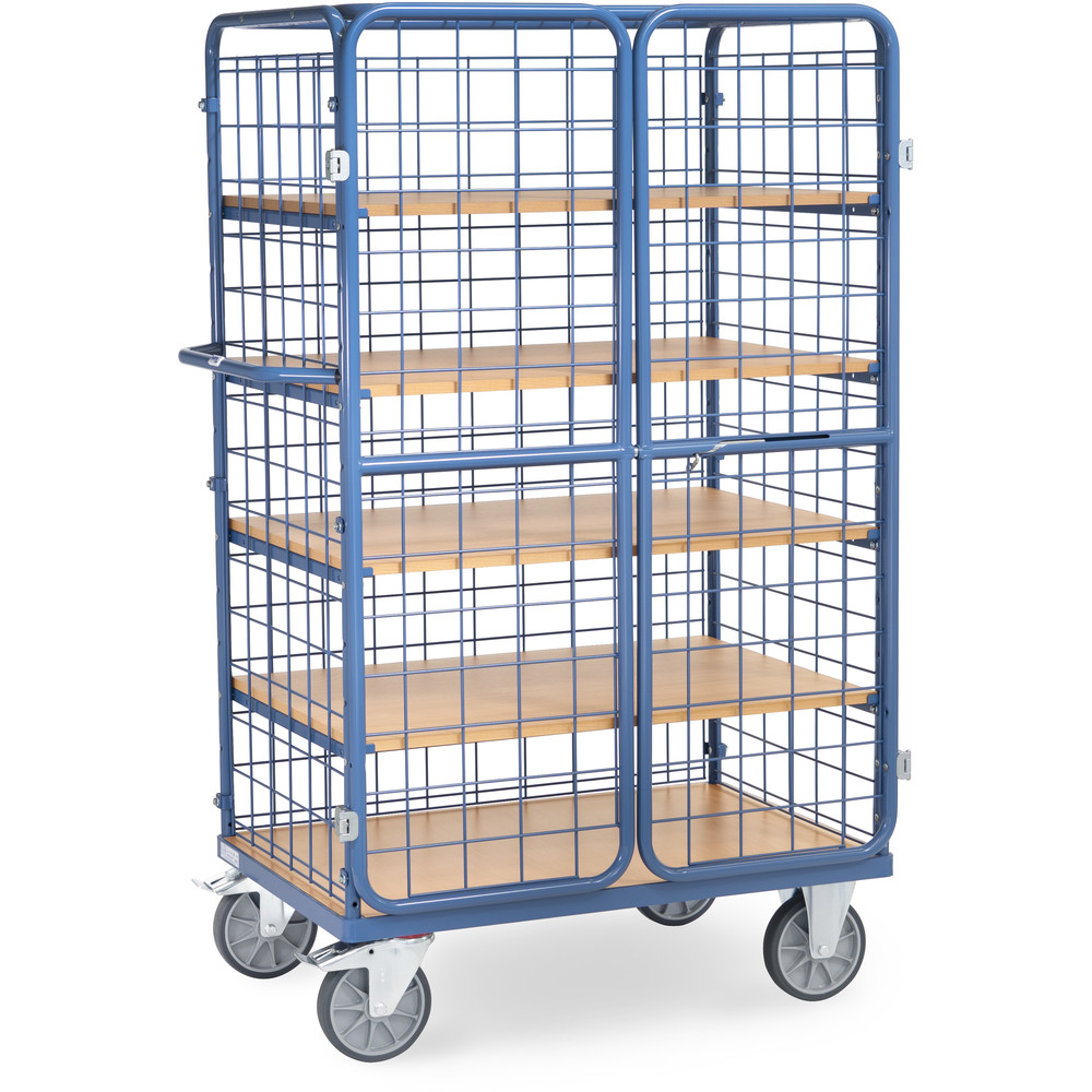 fetra® Carrello a ripiani con ante a battente 8582-3DE