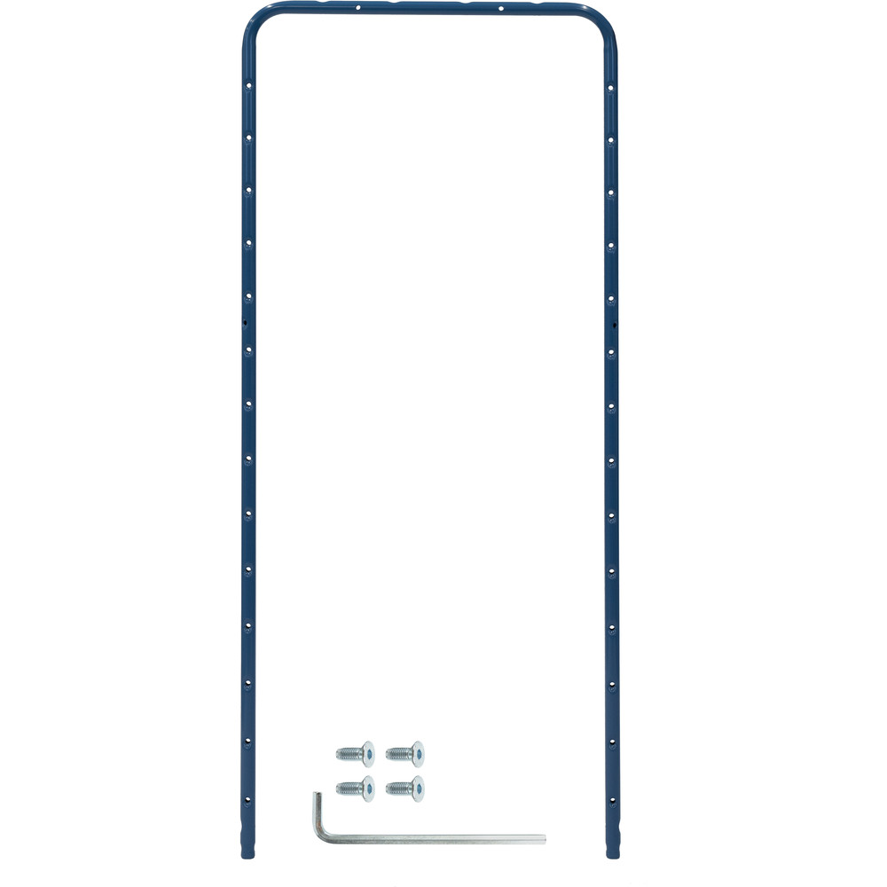 fetra® Barra terminale blu 800 mm per fetra® carrelli a ripiani alta